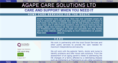 Desktop Screenshot of agapecaresolutions.co.uk